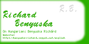 richard benyuska business card