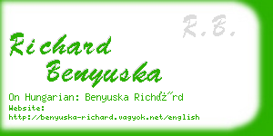 richard benyuska business card